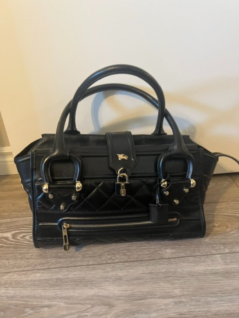 Burberry: Large Manor Quilted Tote Bag